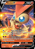 Victini V Ultra Rare SWSH01: Sword & Shield Base Set 025/202 NM (Back)