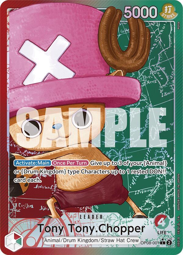 Tony Tony.Chopper (001) (Parallel) L Two Legends OP08-001 NM (Back)