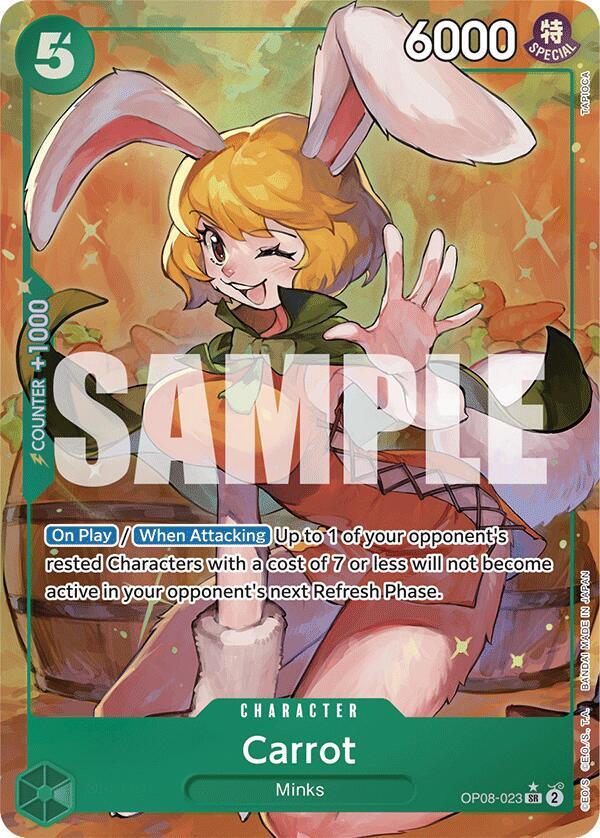 Carrot (023) (Parallel) SR Two Legends OP08-023 NM (Back)
