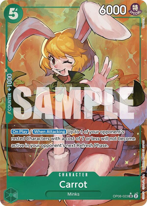 Carrot (023) (Parallel) SR Two Legends OP08-023 NM (Back)