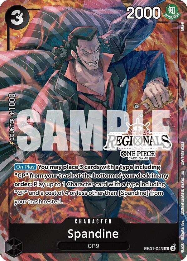 Spandine (Offline Regional 2025 Vol.1) R One Piece Promotion Cards EB01-043 NM (Back)