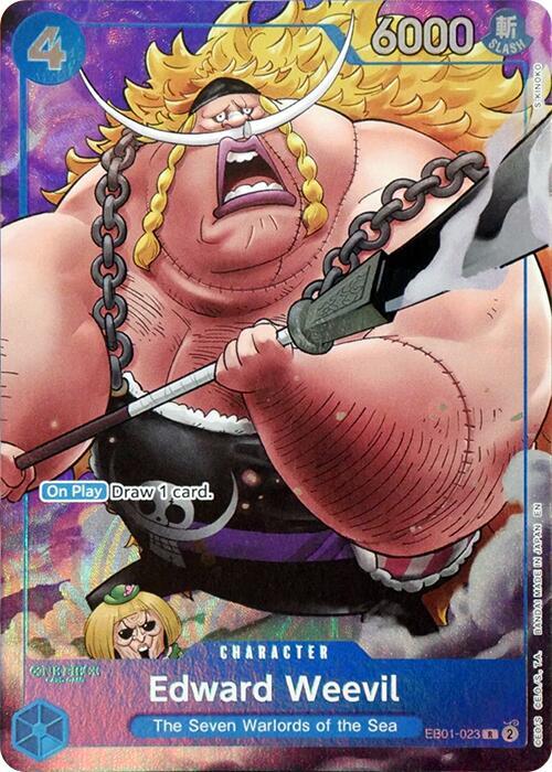 Edward Weevil (Seven Warlords of the Sea Binder Set) R One Piece Promotion Cards EB01-023 NM (Back)