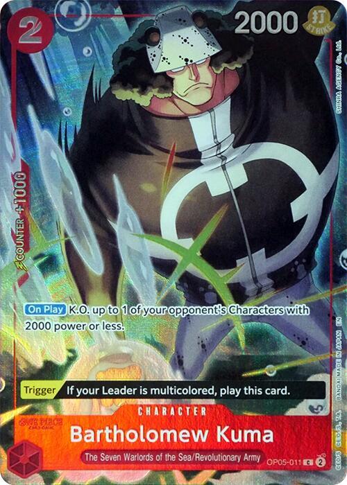 Bartholomew Kuma (Seven Warlords of the Sea Binder Set) C One Piece Promotion Cards OP05-011 NM
