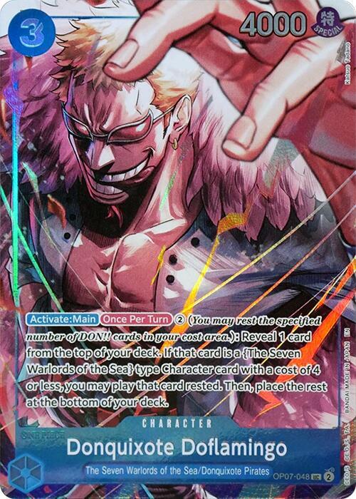 Donquixote Doflamingo (Seven Warlords of the Sea Binder Set) UC One Piece Promotion Cards OP07-048 NM