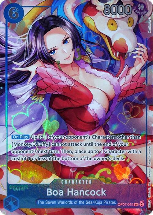 Boa Hancock (Seven Warlords of the Sea Binder Set) SR One Piece Promotion Cards OP07-051 NM (Back)