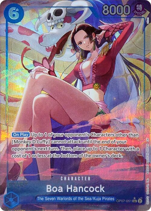 Boa Hancock (Seven Warlords of the Sea Binder Set) (Alternate Art) SR One Piece Promotion Cards OP07-051 NM (Back)