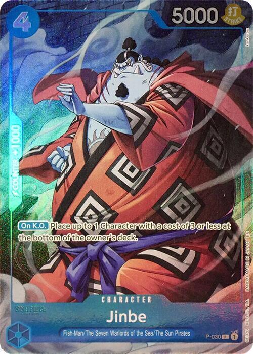 Jinbe (Seven Warlords of the Sea Binder Set) PR One Piece Promotion Cards P-030 NM (Back)