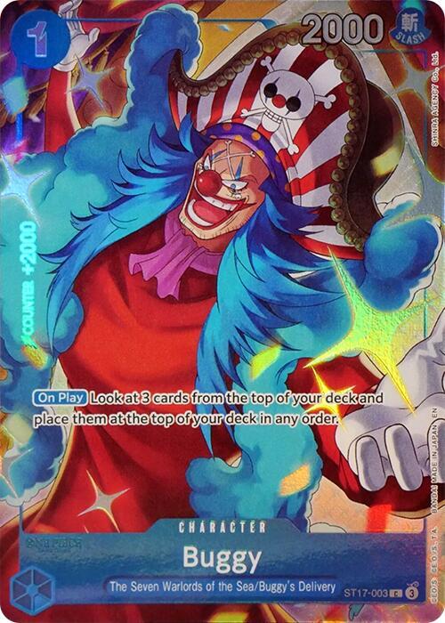 Buggy (Seven Warlords of the Sea Binder Set) C One Piece Promotion Cards ST17-003 NM (Back)