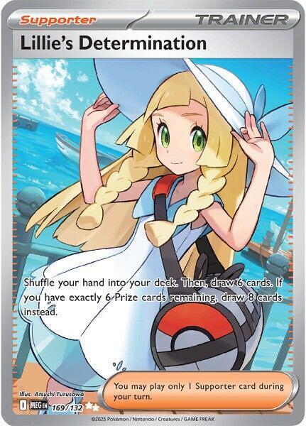 Lillie's Determination Ultra Rare ME01: Mega Evolution 169/132 NM (Back)