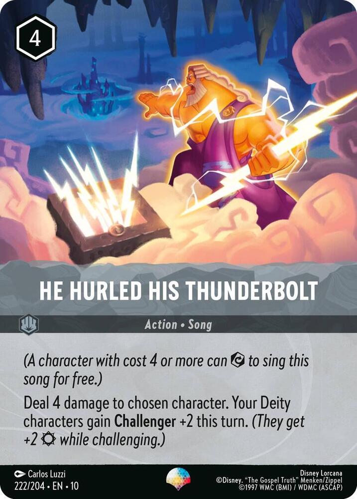 He Hurled His Thunderbolt (Epic) Epic Whispers in the Well 222/204 NM