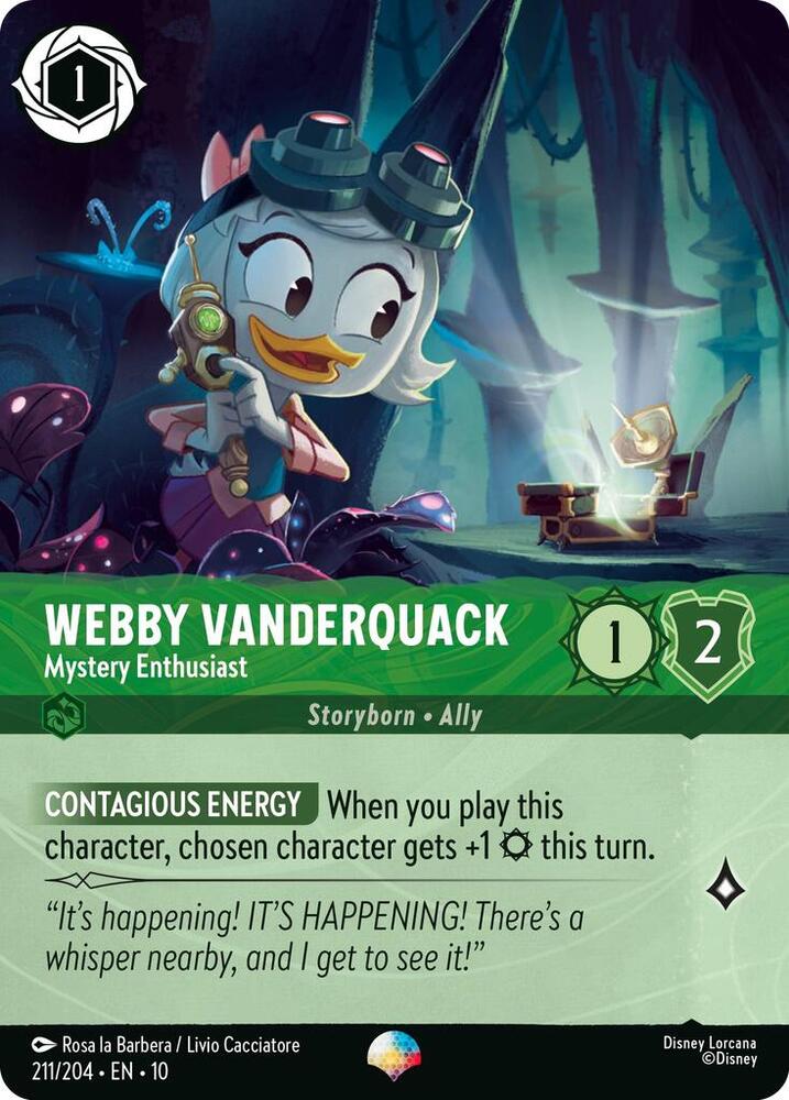 Webby Vanderquack - Mystery Enthusiast (Epic) Epic Whispers in the Well 211/204 NM