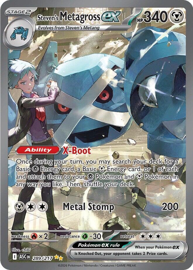 Steven's Metagross ex Special Illustration Rare ME: Ascended Heroes 289/217 NM (Back)
