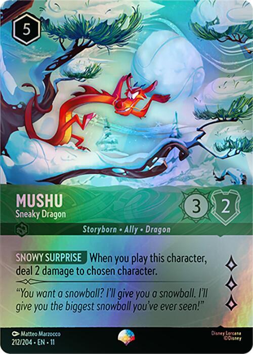 Mushu - Sneaky Dragon (Epic) Epic Winterspell 212/204 NM