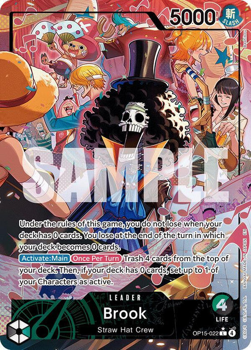 Brook () (Alternate Art) L Adventure on Kami's Island OP15-022 NM (Back)