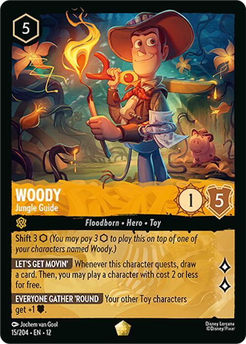 Woody - Jungle Guide Legendary Wilds Unknown 15/204 NM (Back)