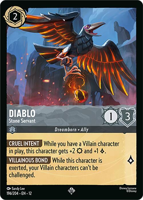 Diablo - Stone Servant Super Rare Wilds Unknown 196/204 NM (Back)
