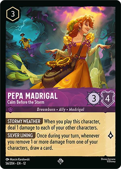Pepa Madrigal - Calm Before the Storm Super Rare Wilds Unknown 56/204 NM (Back)