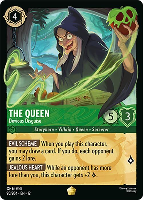 The Queen - Devious Disguise Legendary Wilds Unknown 90/204 NM (Back)