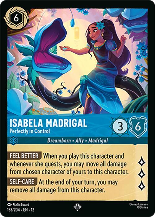 Isabela Madrigal - Perfectly in Control Super Rare Wilds Unknown 153/204 NM (Back)