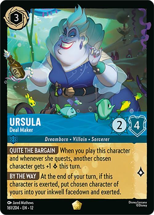 Ursula - Deal Maker Legendary Wilds Unknown 161/204 NM (Back)