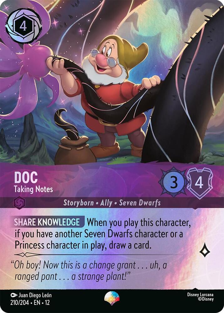 Doc - Taking Notes (Epic) Epic Wilds Unknown 210/204 NM (Back)
