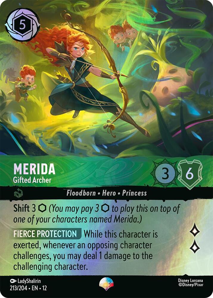 Merida - Gifted Archer (Epic) Epic Wilds Unknown 213/204 NM (Back)