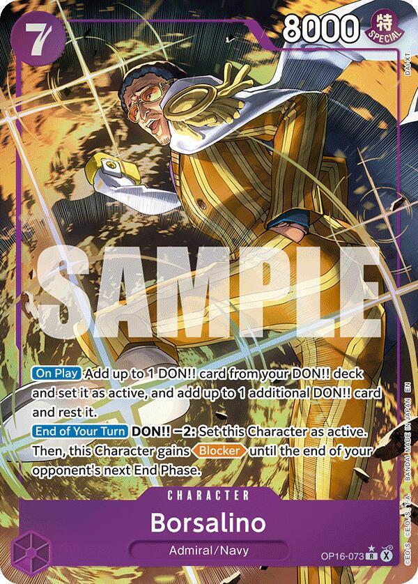 Borsalino (Alternate Art) R The Time of Battle OP16-073 NM (Back)