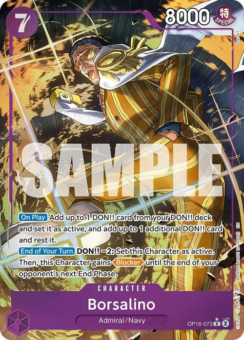 Borsalino (Alternate Art) R The Time of Battle OP16-073 NM (Back)