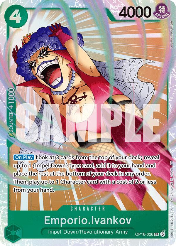Emporio.Ivankov (026) SR The Time of Battle OP16-026 NM (Back)